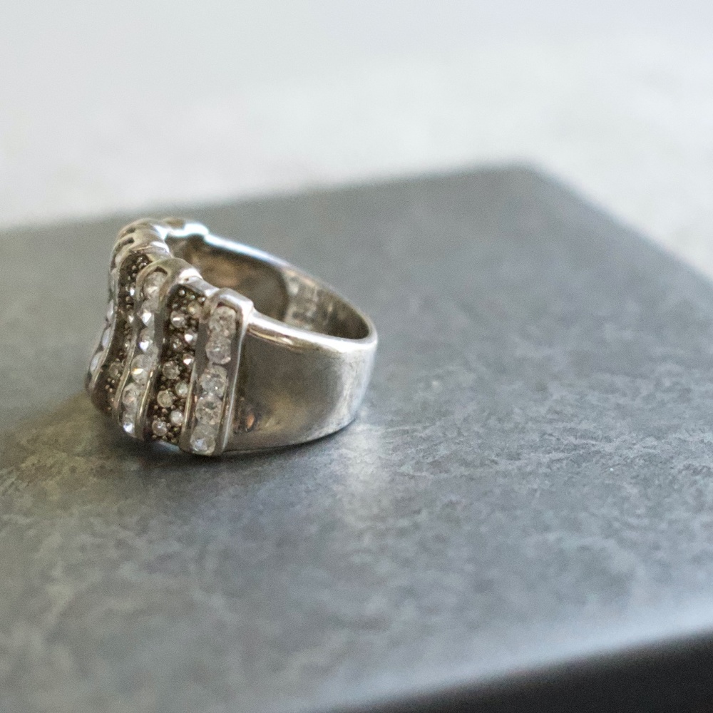 Cubic Zirconia Sterling Silver Ring - Picture 3 of 5